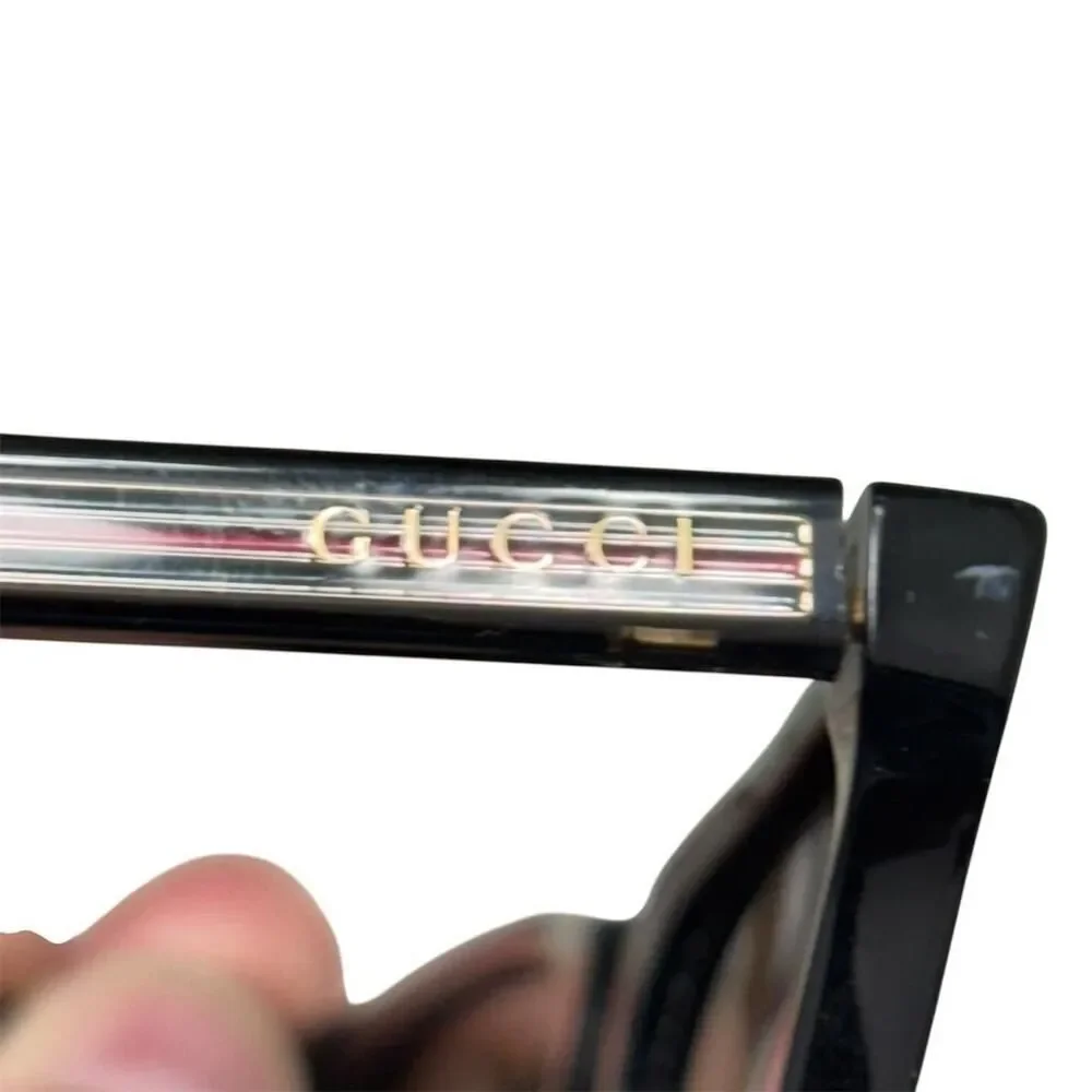 Gucci Unisex Square Sunglasses‎ Black Frame Gray Lens UV400 Protection